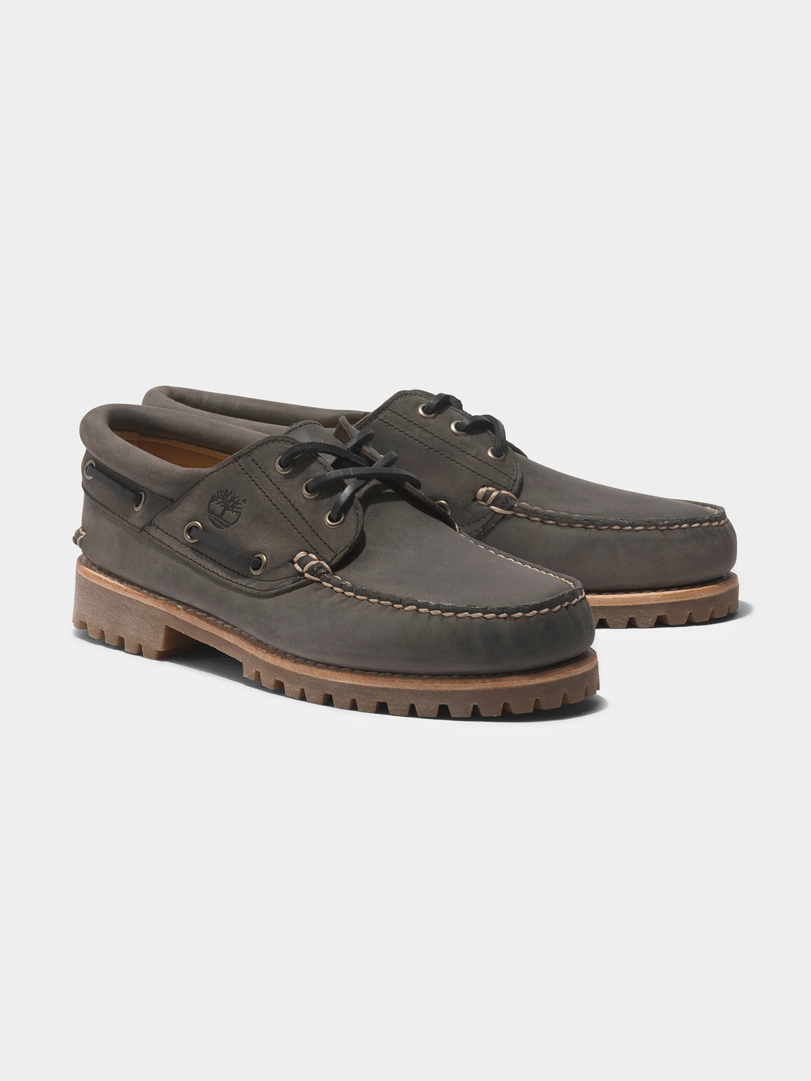 Mens 3 Eye Classic Lug Handsewn Boat Shoes