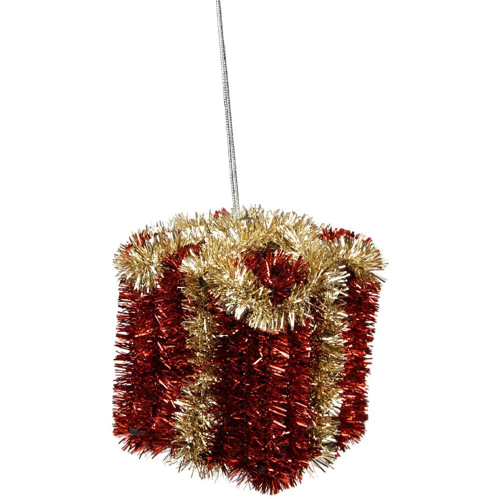Suspension forme paquet cadeau décor guirlande