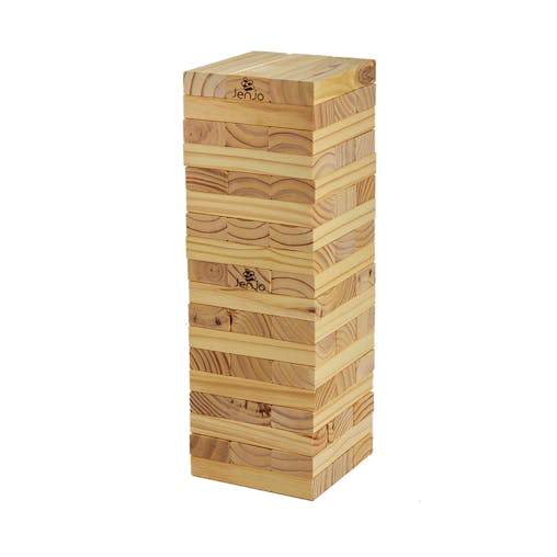 Epic Jenjo Giant Tumbling Tower 54cm Wooden Block Game 54 Pieces Jenjo Games