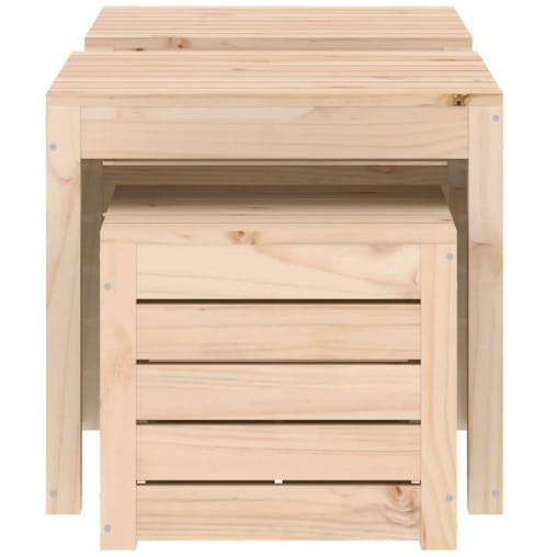 NNEVL 3 Piece Garden Box Set Solid Wood Pine
