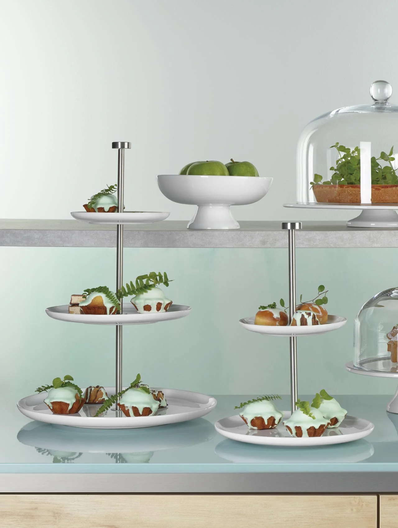 etagere 3-stufig, flach