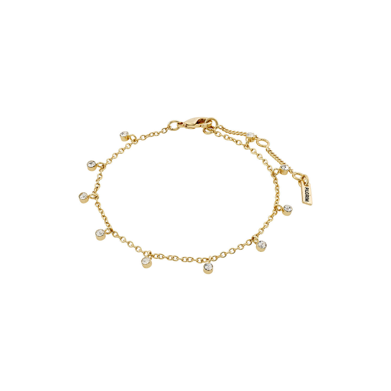 MAJA Crystal Multi Drops Armb&aring;nd, gold plated