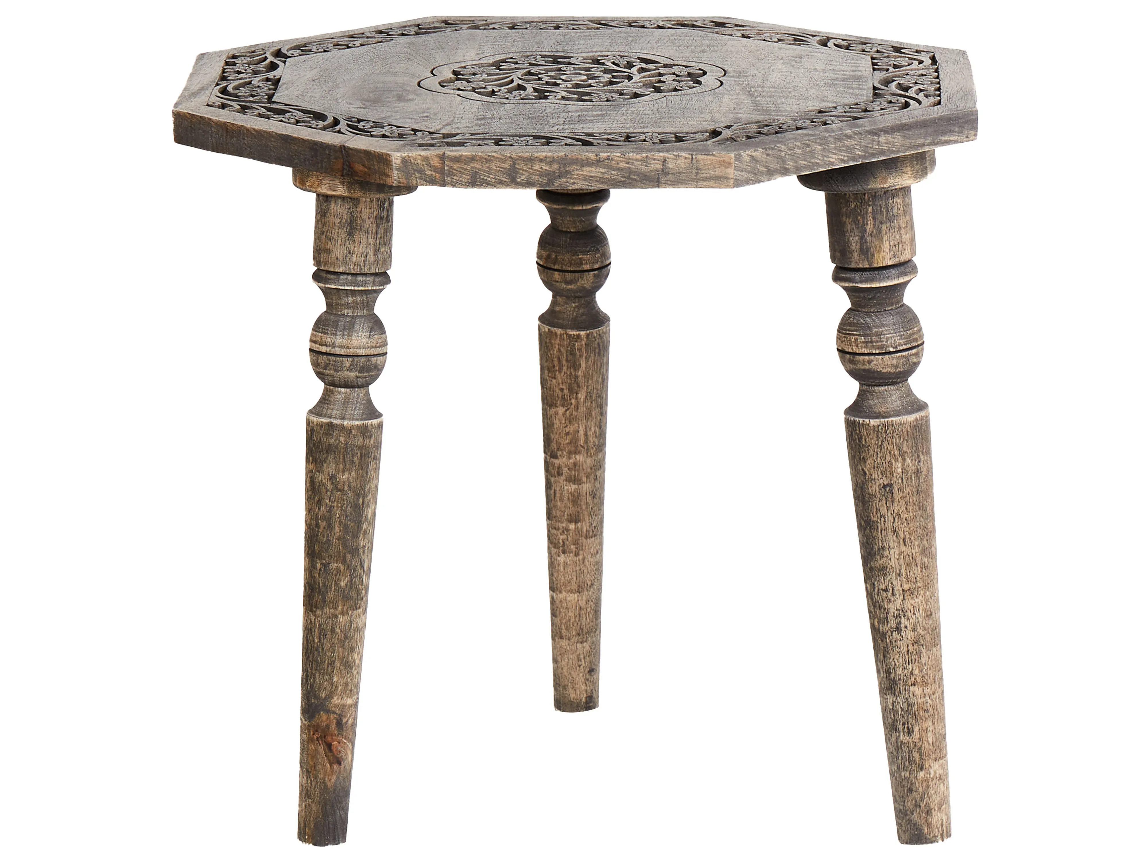 Side Table WANDILO Mango Wood Brown