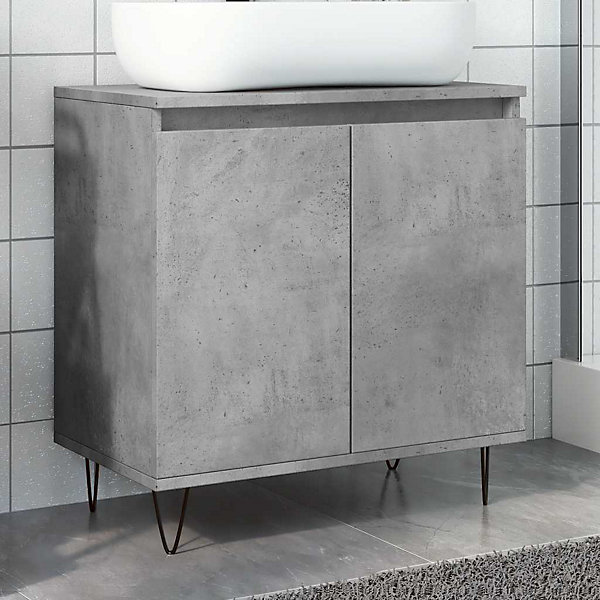 Armoire de bain gris béton 58x33x60 cm bois d'ingénierie vidaXL