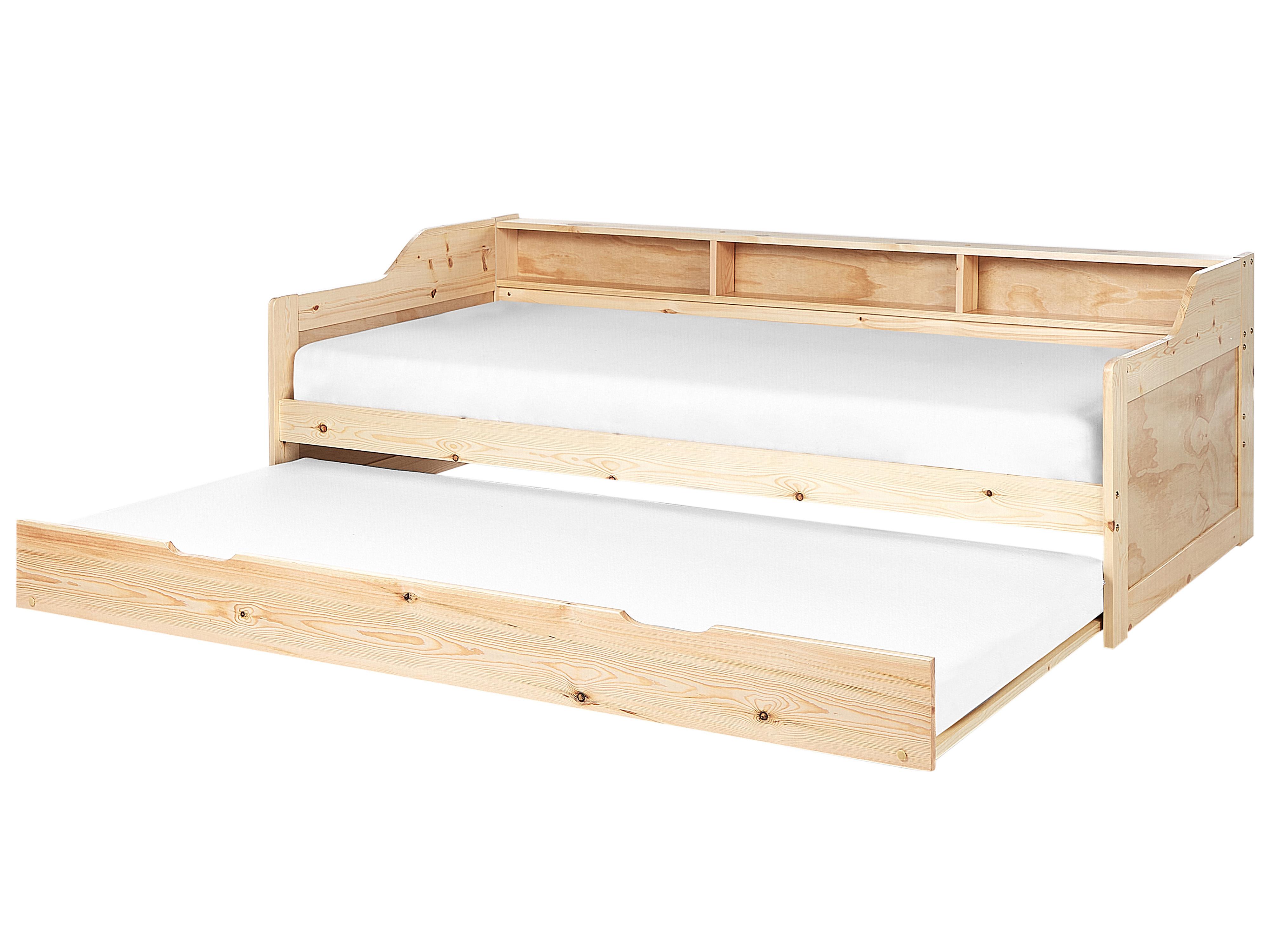 Trundle Bed Pine Wood EDERN 90 x 200 cm (EU Single) Light Brown