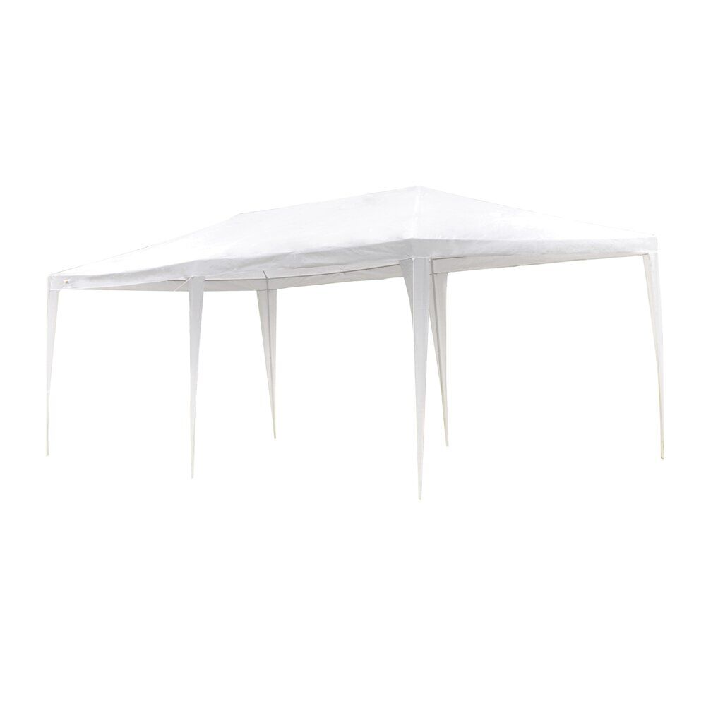 Tonnelle rectangulaire Turin blanche UPF50  584x290xH260cm 17m&sup2;