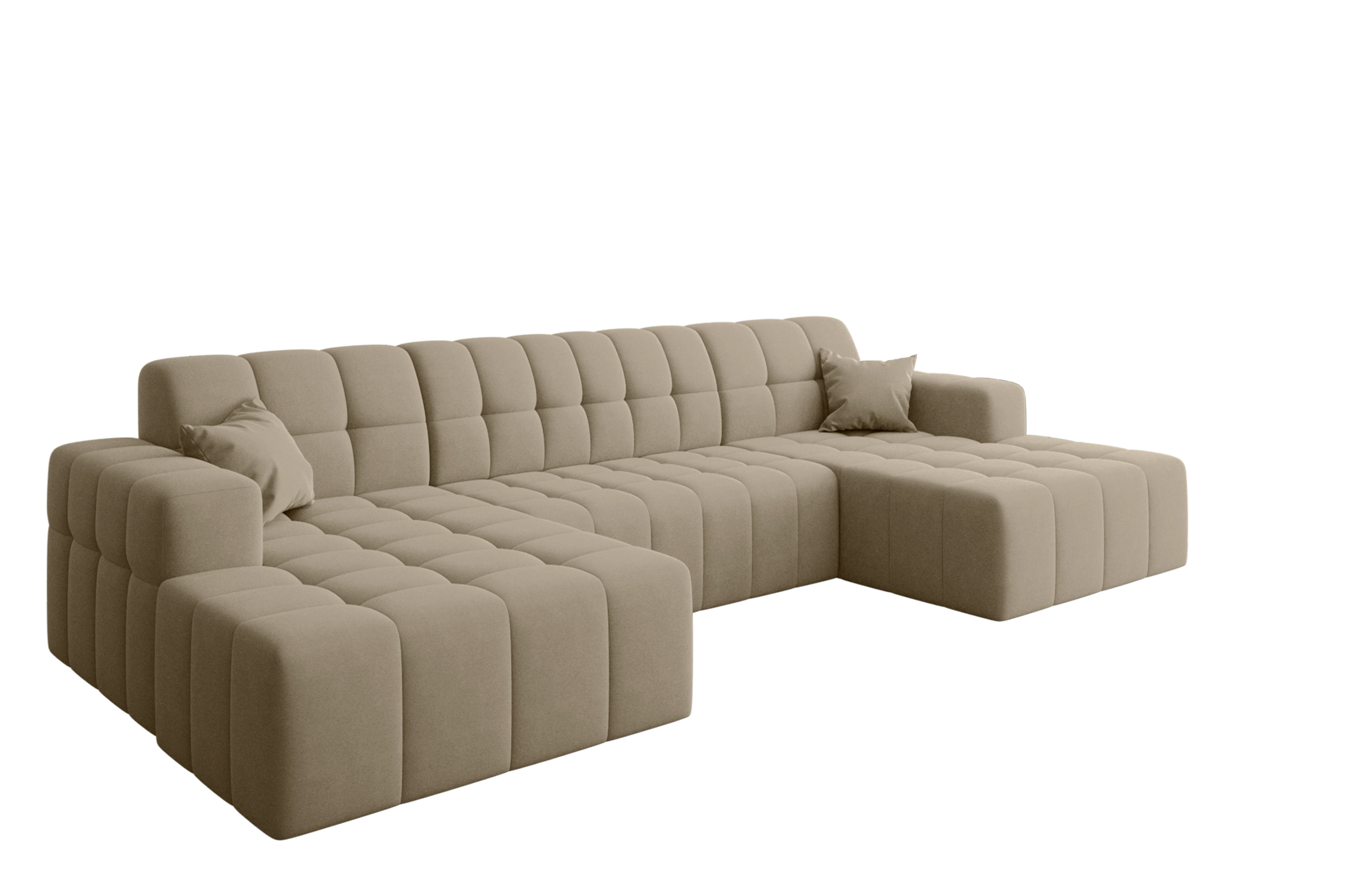 Sofa narożna w kształcie litery U Nimes, tkanina Portland Beżowy