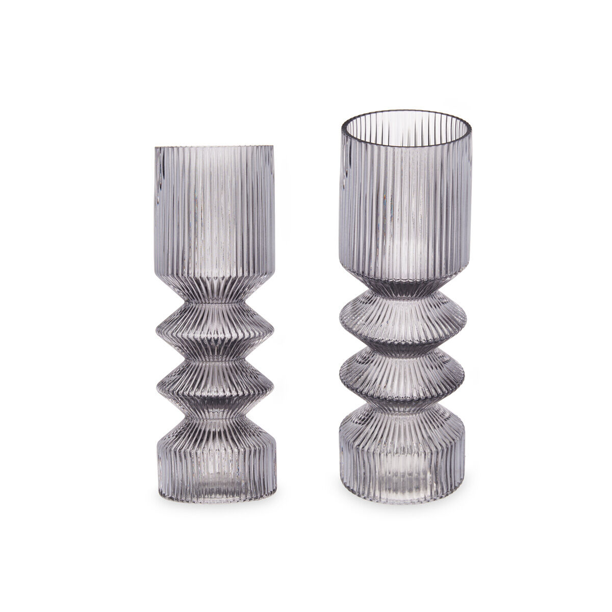 Jarra de vidro cinza 23cm