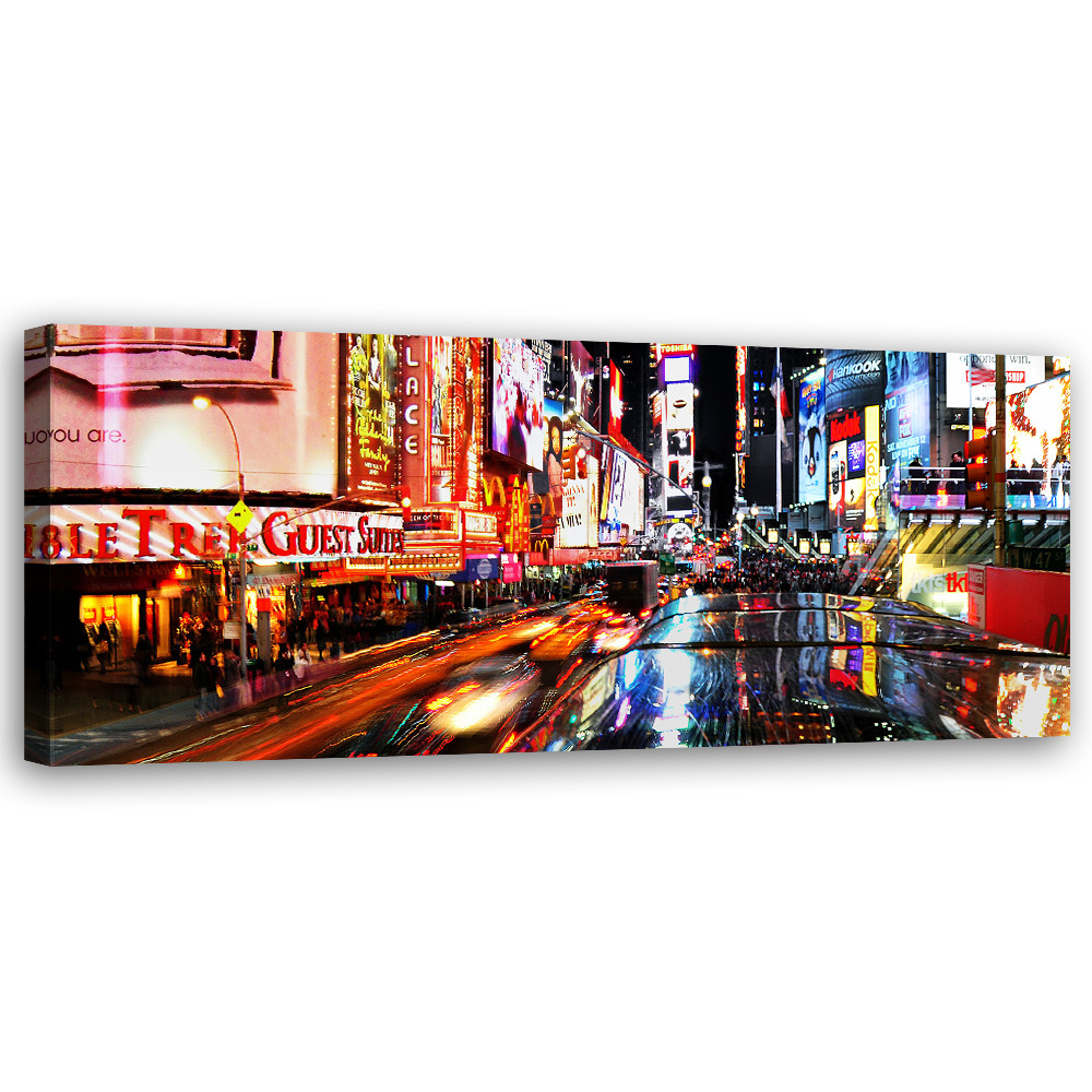 Feeby Obraz na płótnie, Światła na Times Square 90x30