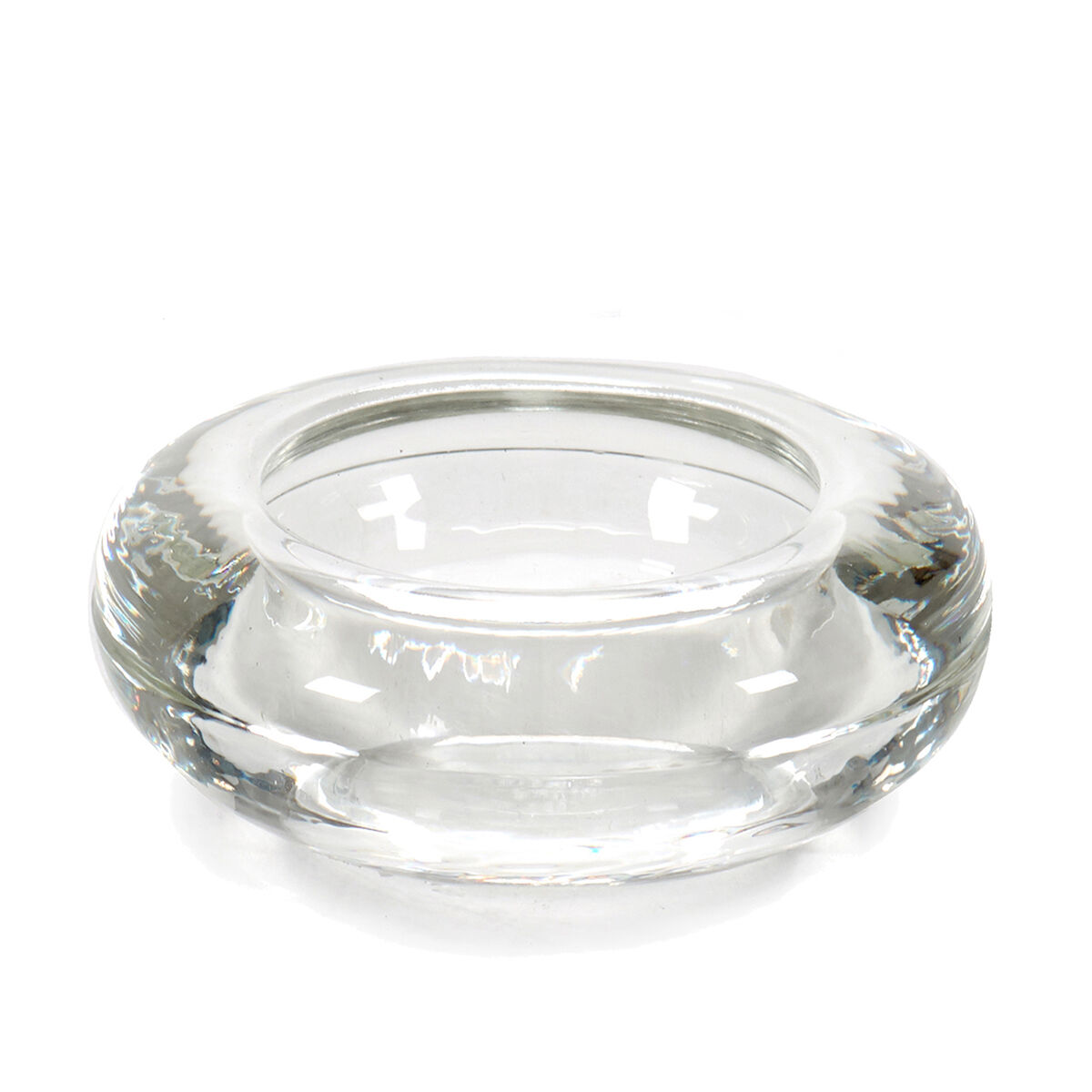 Castiçal redondo em vidro