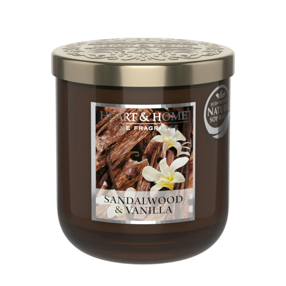 - Grande bougie heart and home vanille bois de santal