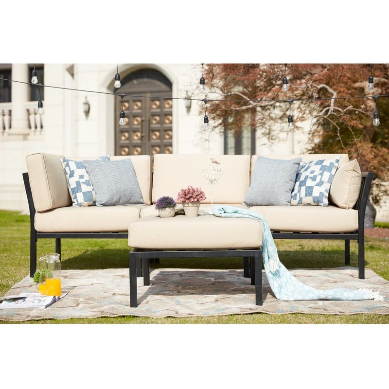 PATIO FESTIVAL 4-Piece Outdoor Sofa Seating Group with Cushions