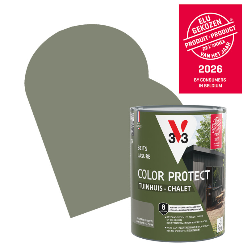 Lasure pour chalet Color Protect kaki grisé 0,75 L V33