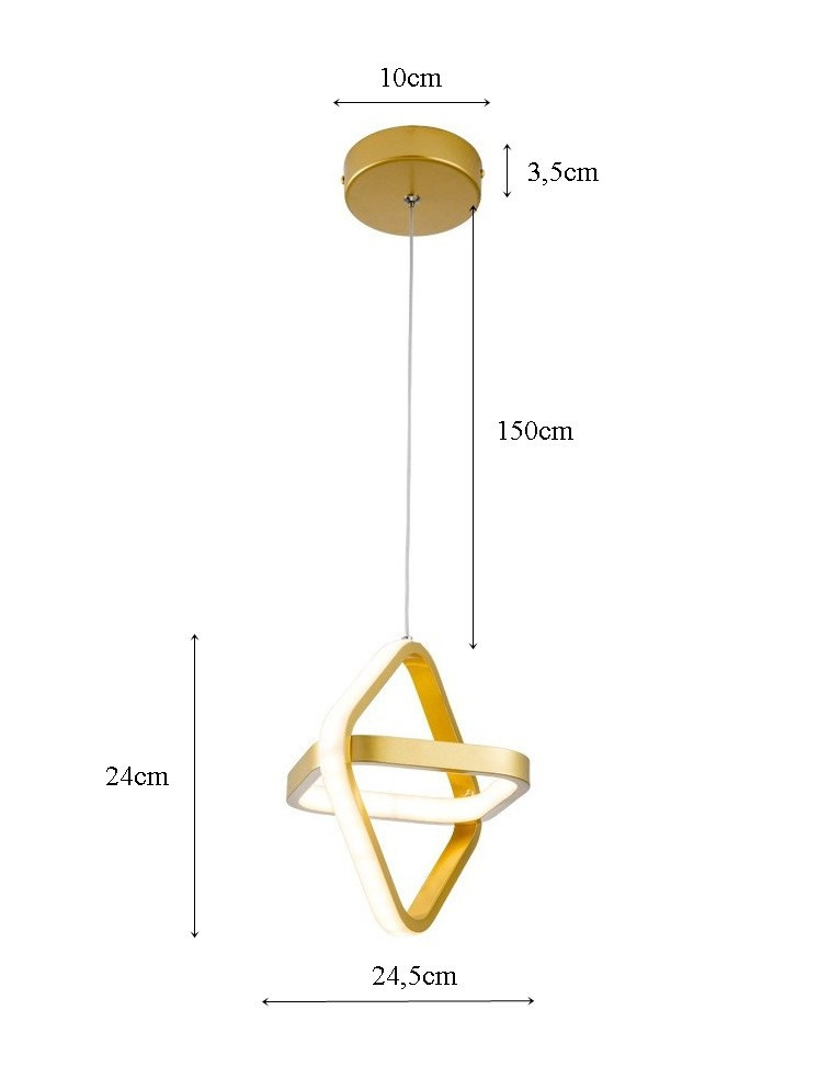 Lampa geometryczna LED wisząca