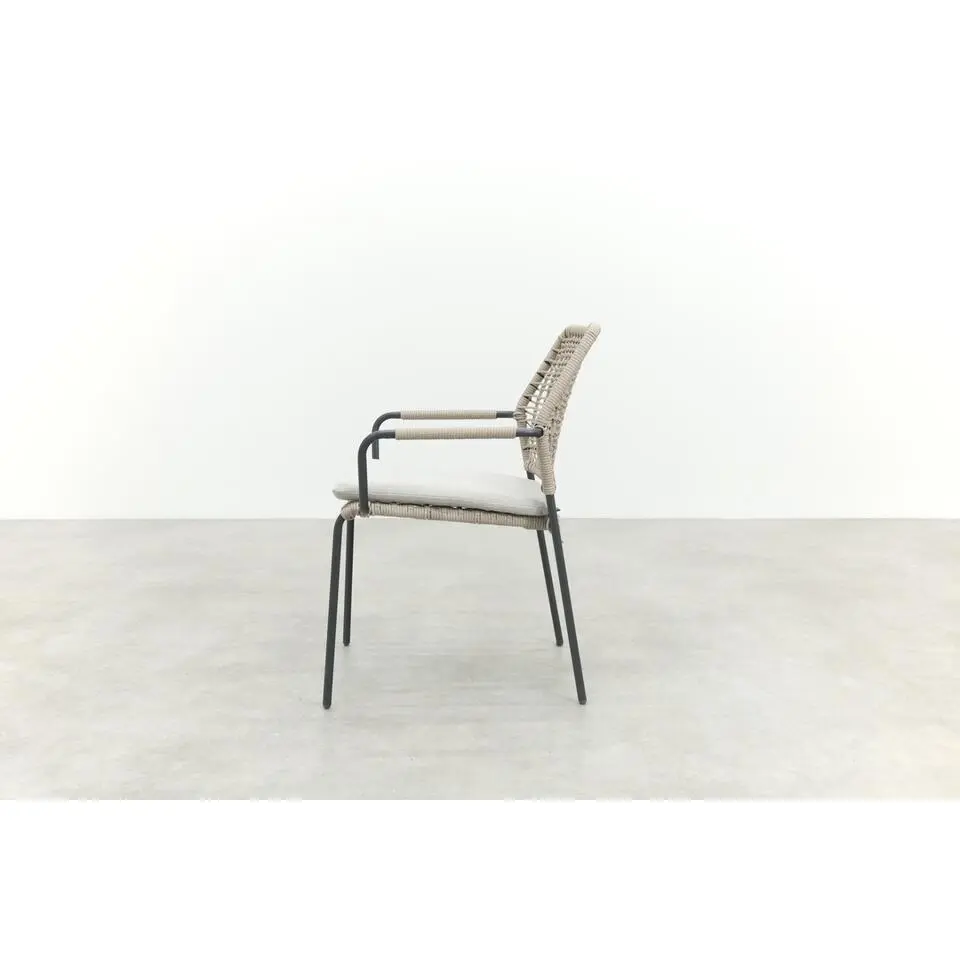 GI Swifty rope stapelbare tuinstoel - Carbon Black