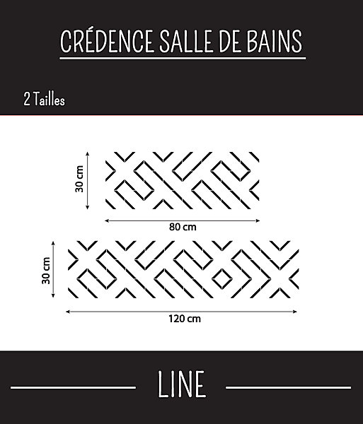 Crédence Adhésive Alu LINE 120 cm x 30 cm Ma Nouvelle Déco