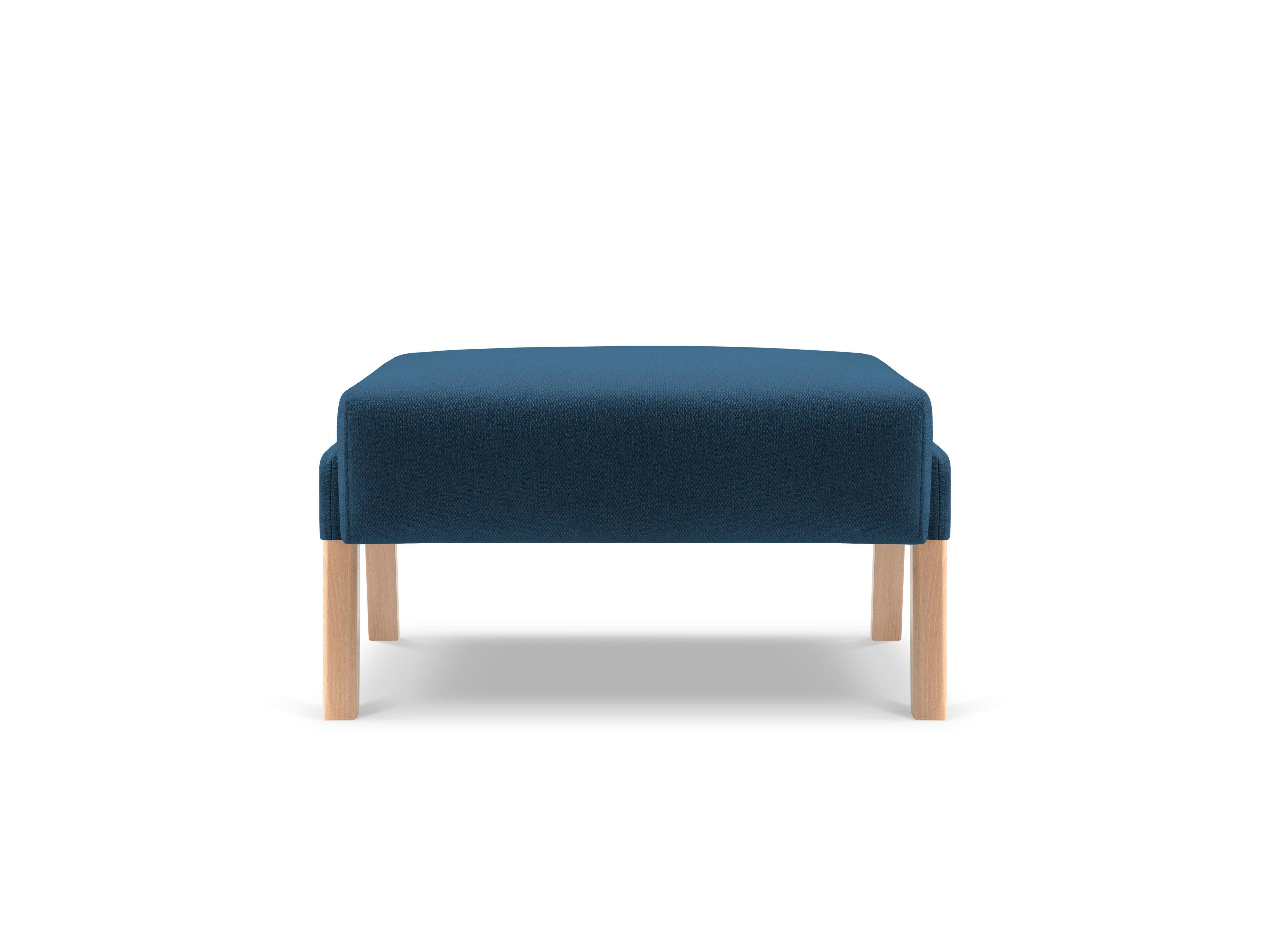 SALTO - Pouf en tissu structuré bleu