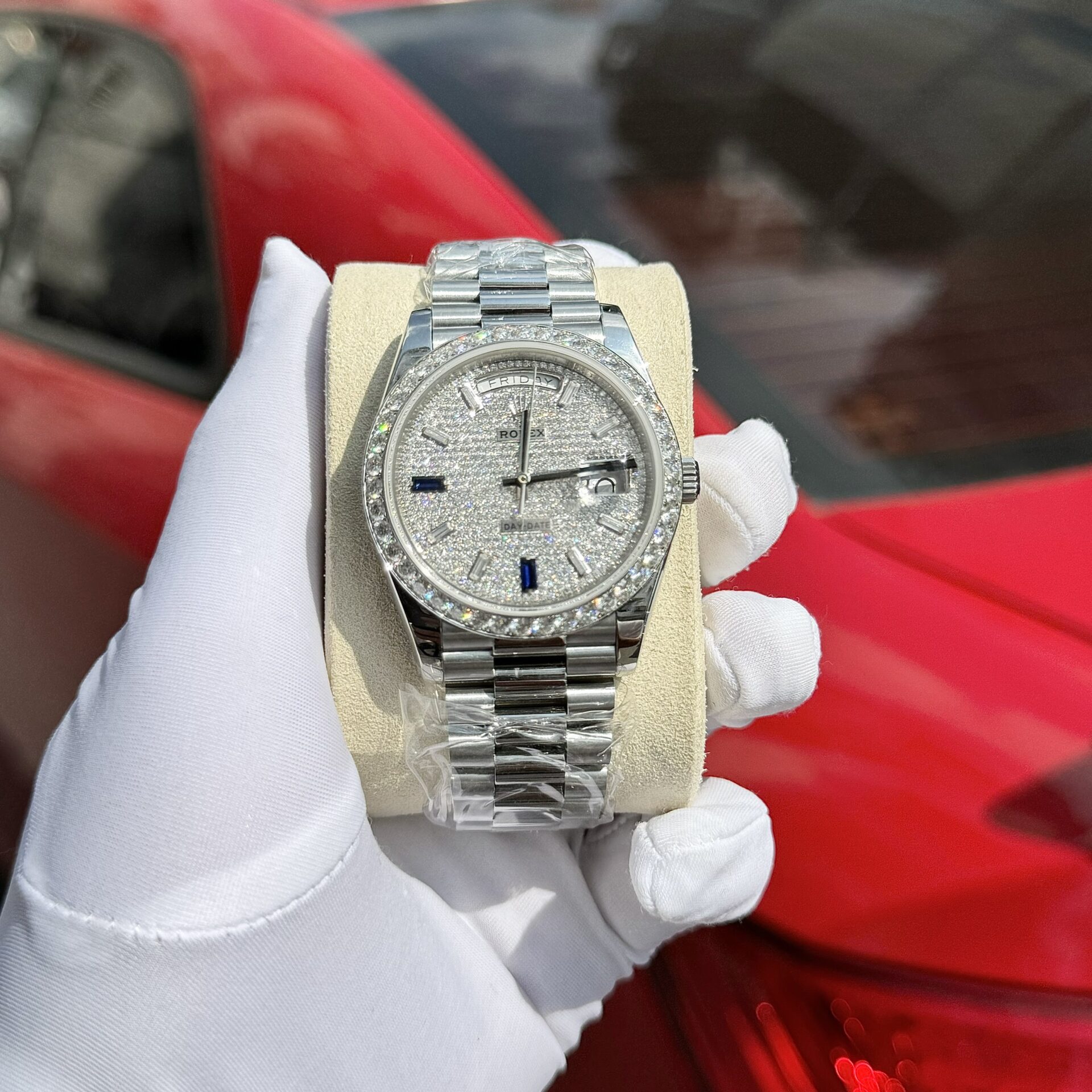 Rolex Day-Date 904L Steel Diamond Dial 40mm Super Clone