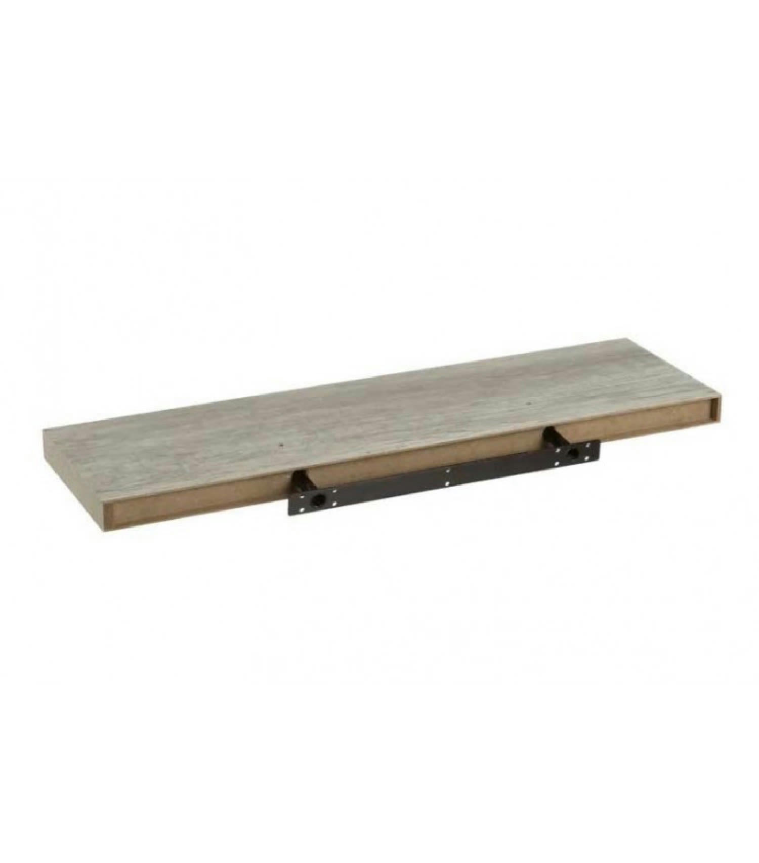 - Étagère murale tablette en bois MDF gris L80cm