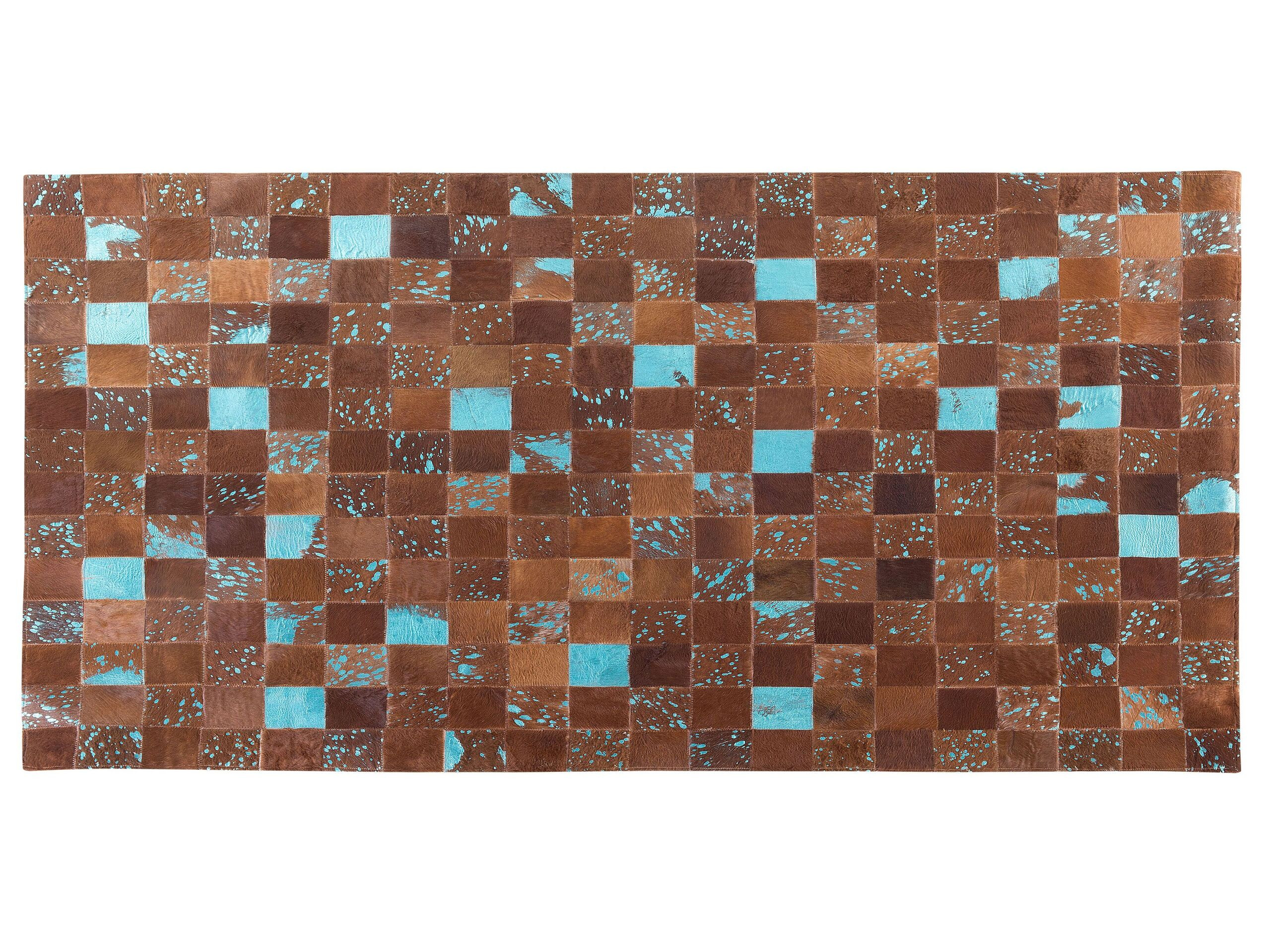 Dywan ze skóry bydlęcej 80x150 cm brązowy