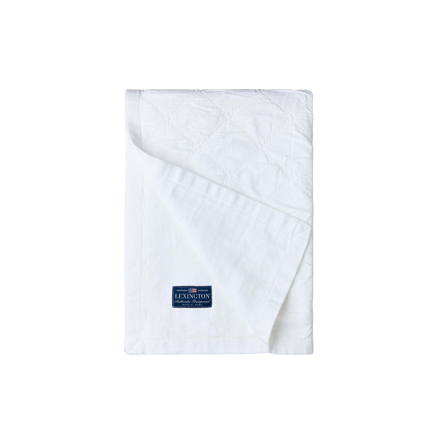 Icons Singature Star Organic Cotton Quilted Bedspread, white