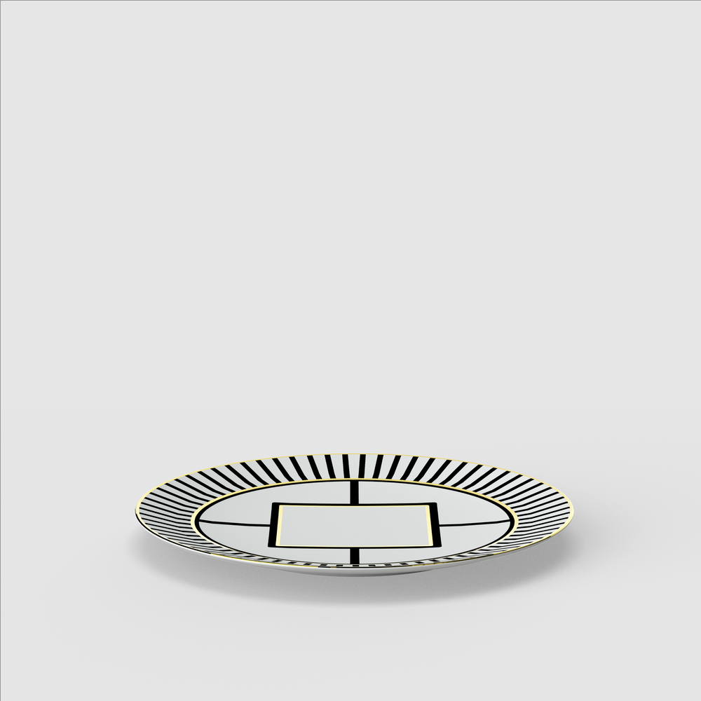 MetroChic Salad/ Dessert Plate - Multi-colored, 8.7'', Premium Bone Porcelain
