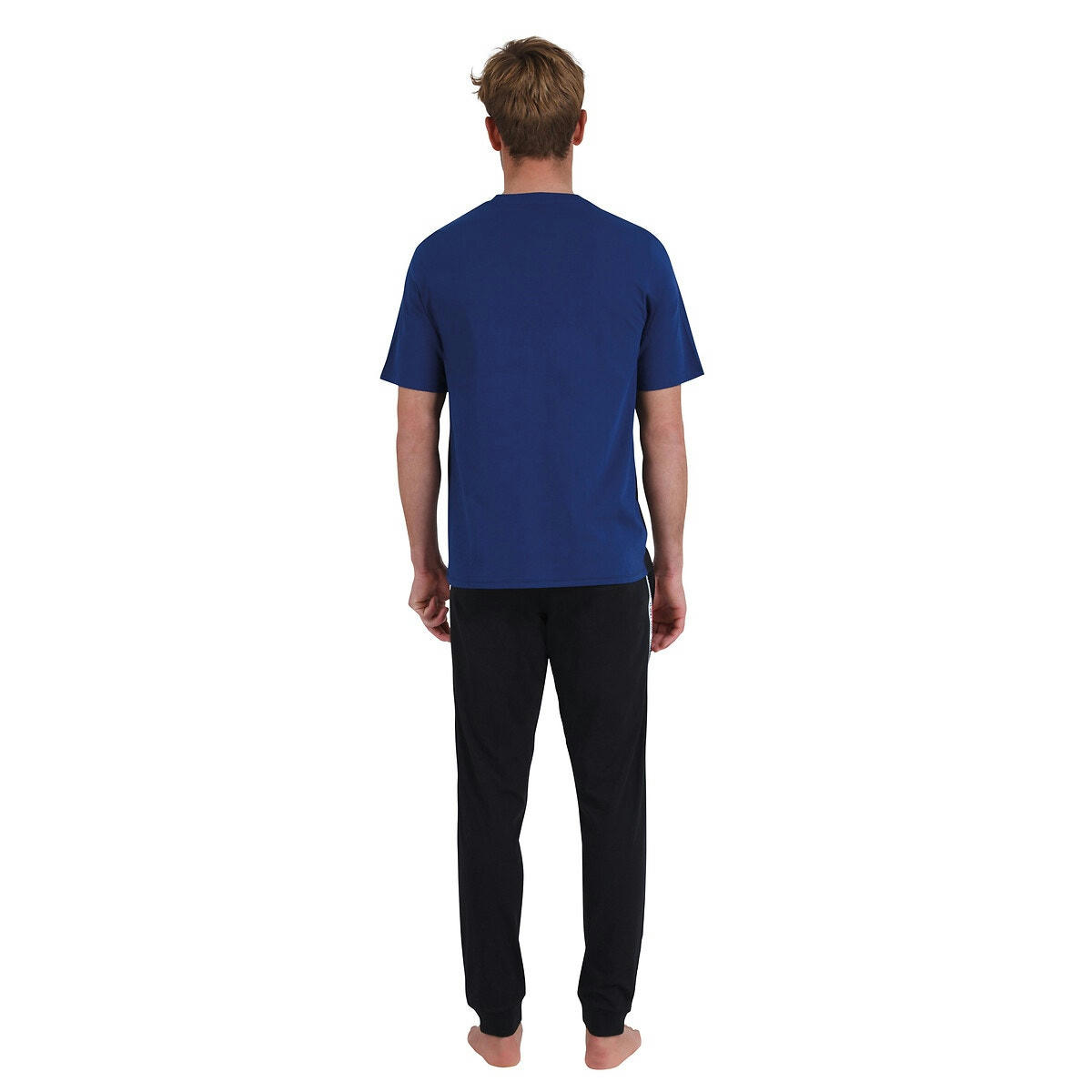 Pyjama encolure ronde, pantalon slim