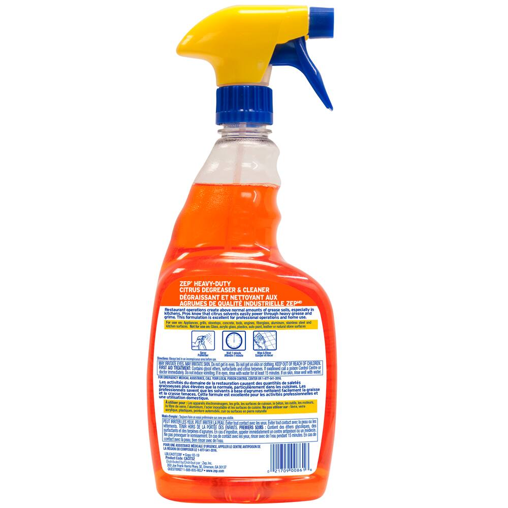 Zep Heavy-Duty Cleaner & Degreaser, Citrus Scent, 946-mL