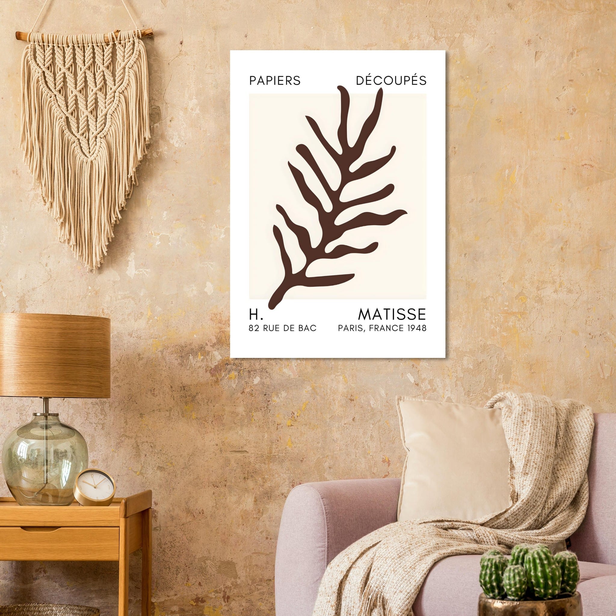 Artfulprints Poster Matisse – Ocean flora brown  - 70x100 cm - Bruin