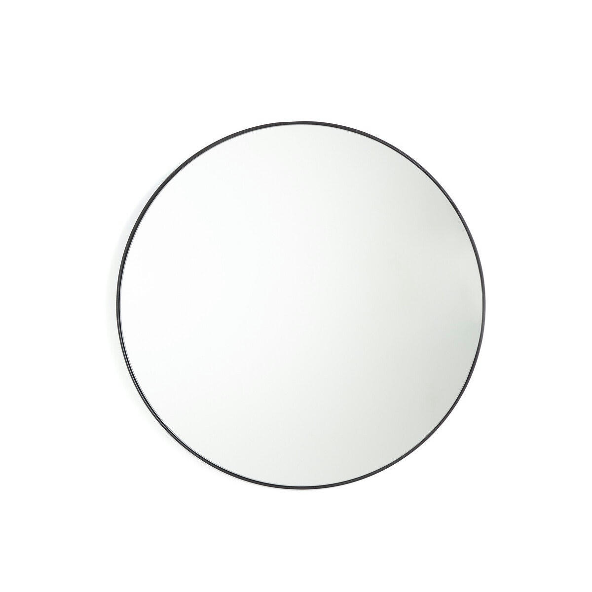 Miroir rond en métal acier Ø60 cm, Iodus