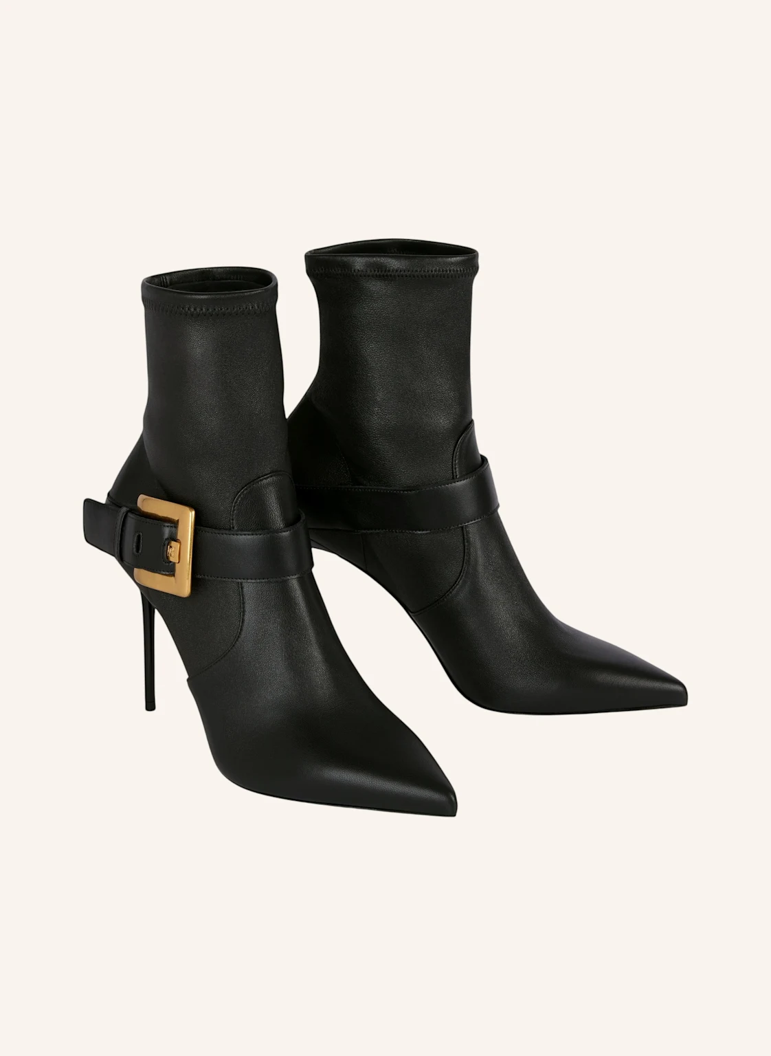 BALMAIN Anthem Stiefeletten aus Stretchleder