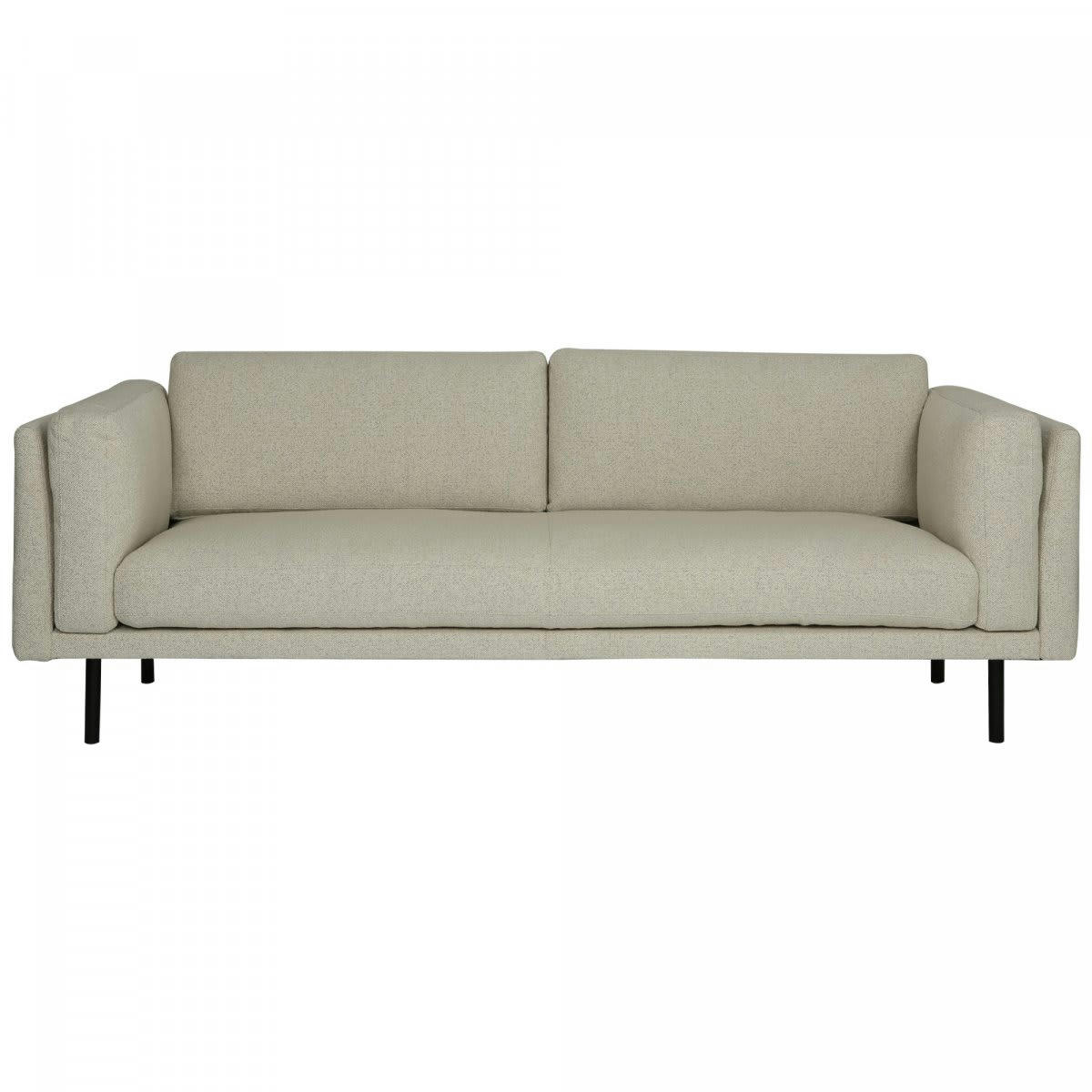 LIPOUR - Canapé moderne 3 places en tissu beige