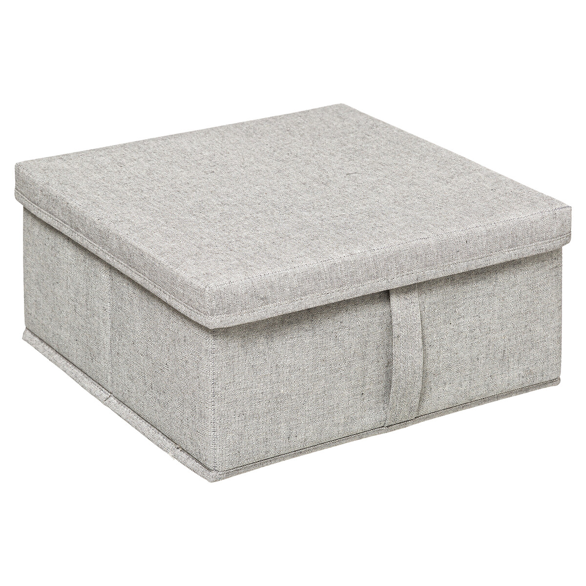 Caixa de arrumação ORGA cinza com tampa