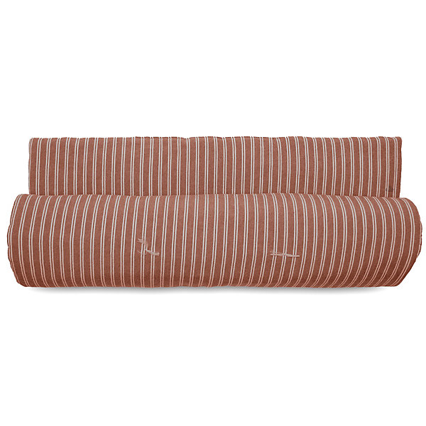 Chemin de lit coton lavé 80x200 cm LILI DéCO marron terre cuite