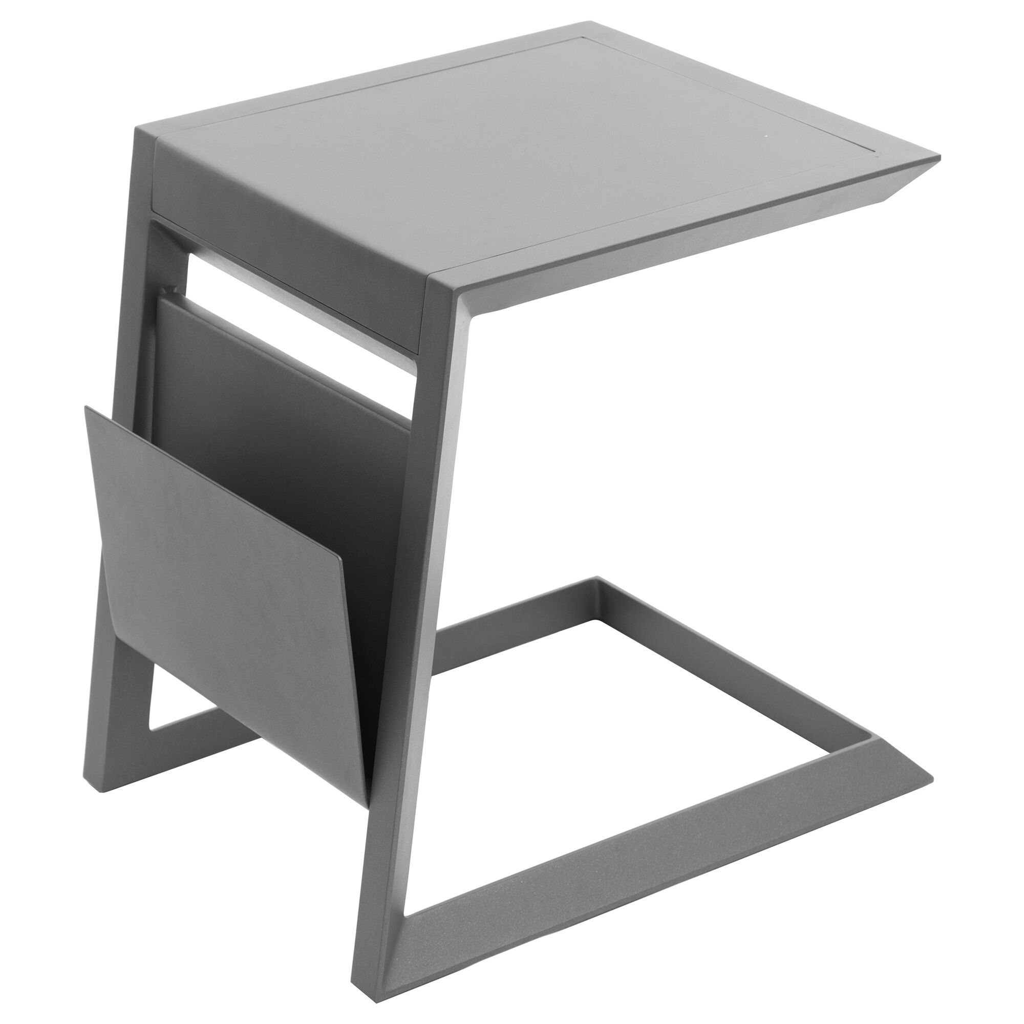 Mesa de apoio ALLURE graphite em alumínio