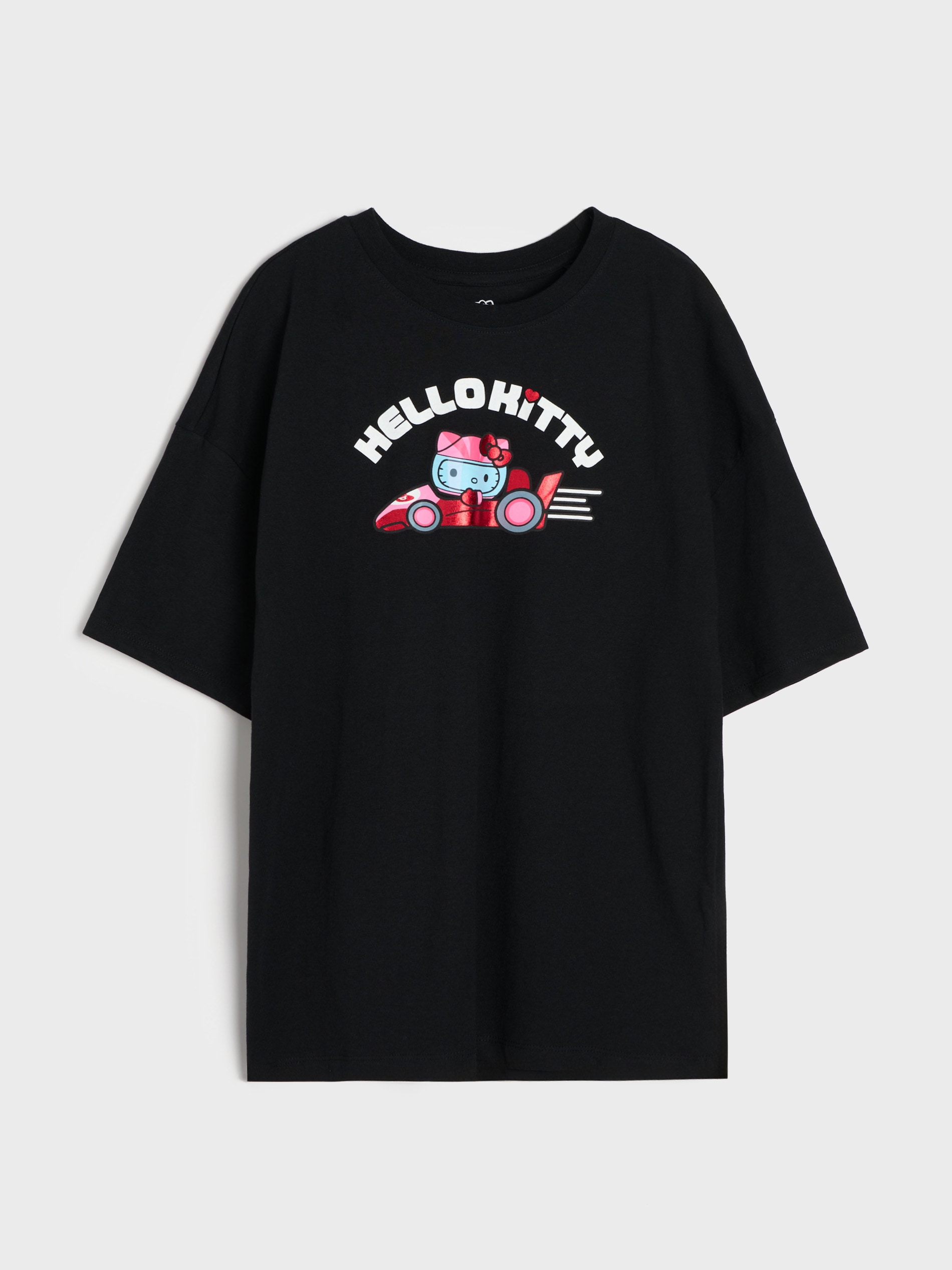 Bawełniana koszulka oversize z nadrukiem Hello Kitty