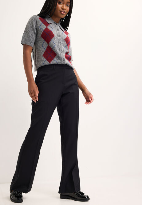 Womens Black Bi-Stretch Bootcut Trousers