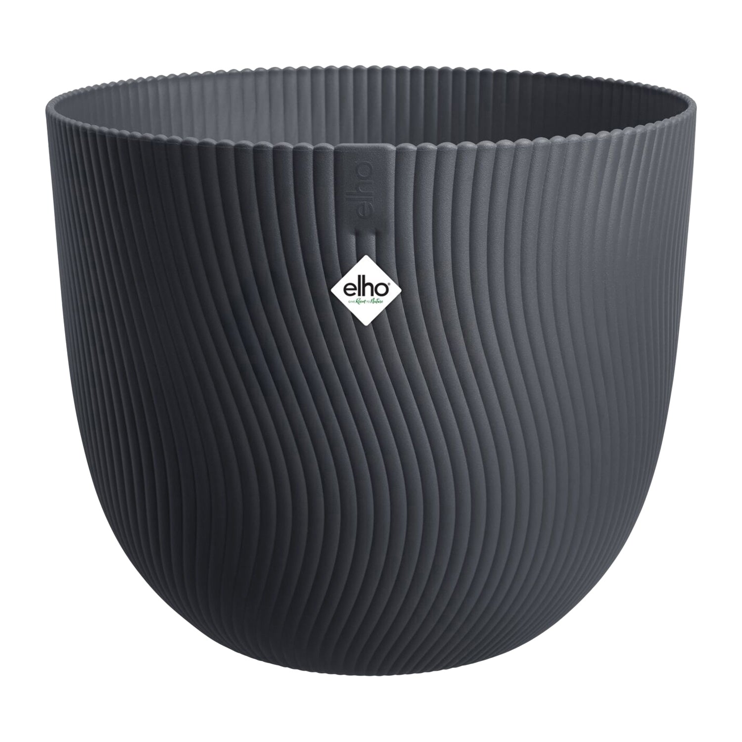 Elho Sereh Rond - Zwart - Ø 47 x H 40 cm - Binnen en Buiten - 100% ger