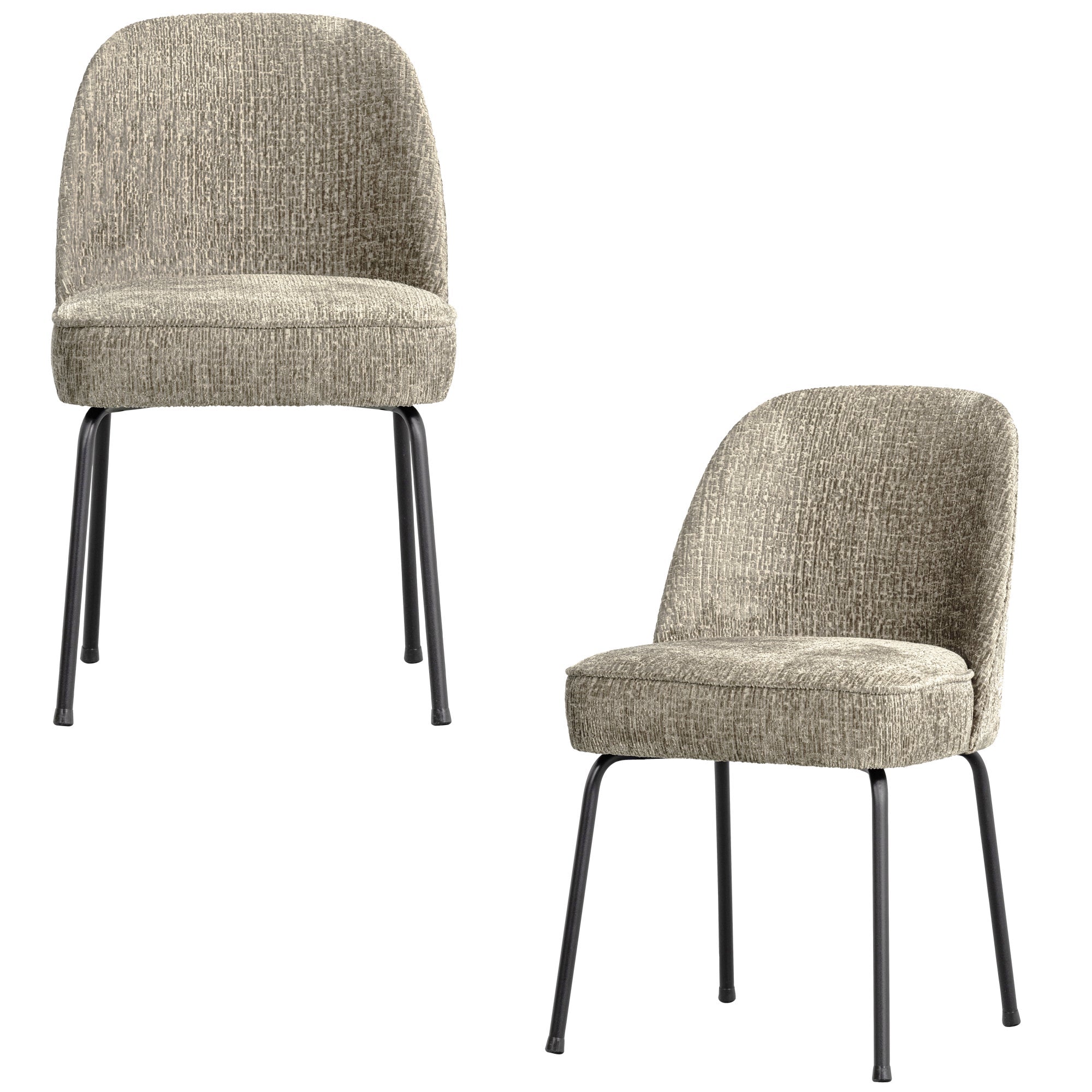 WOOOD eetkamerstoelen Vogue - Velvet - Wheatfield - Set van 2