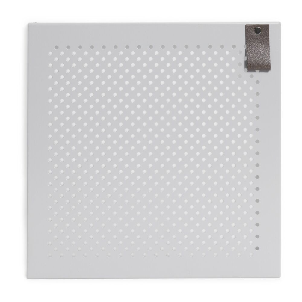 Porte Box Cube métal ajouré gris clair