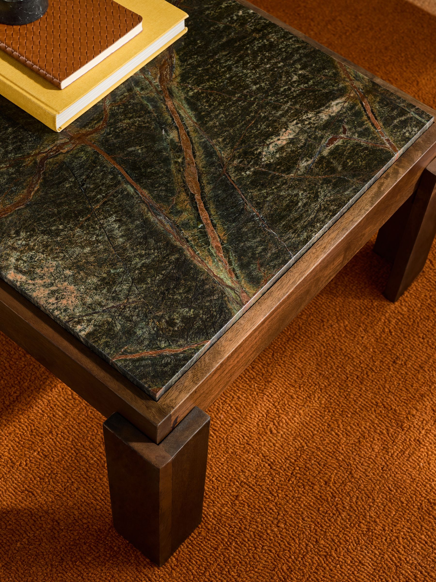 Wynn Coffee Table in Green Marble