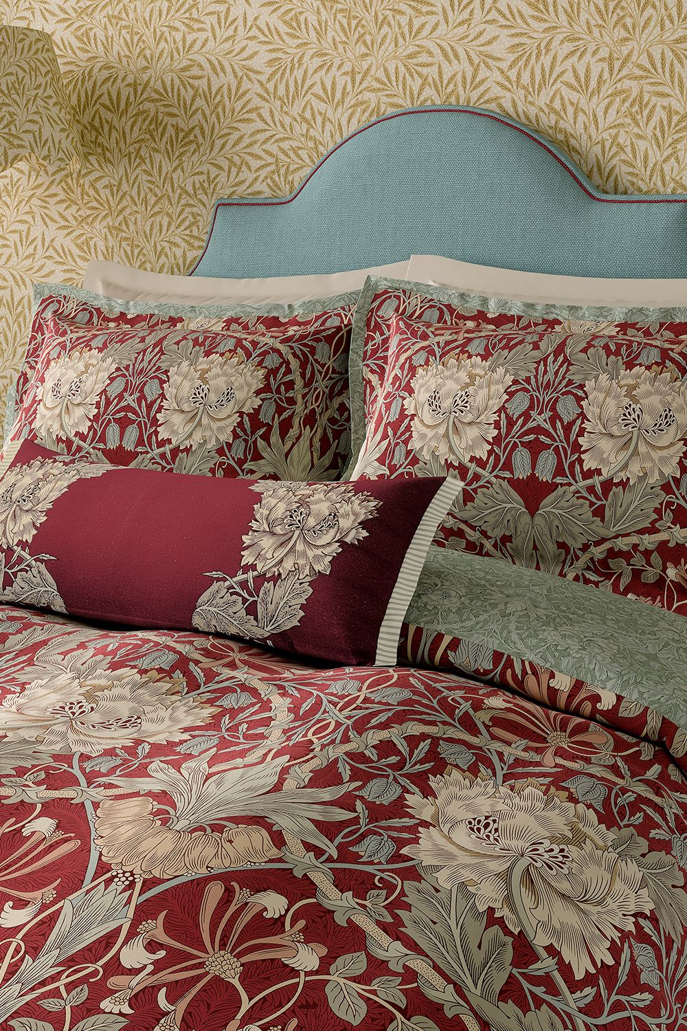 Morris & Co Honeysuckle & Tulip' Cotton Cushion