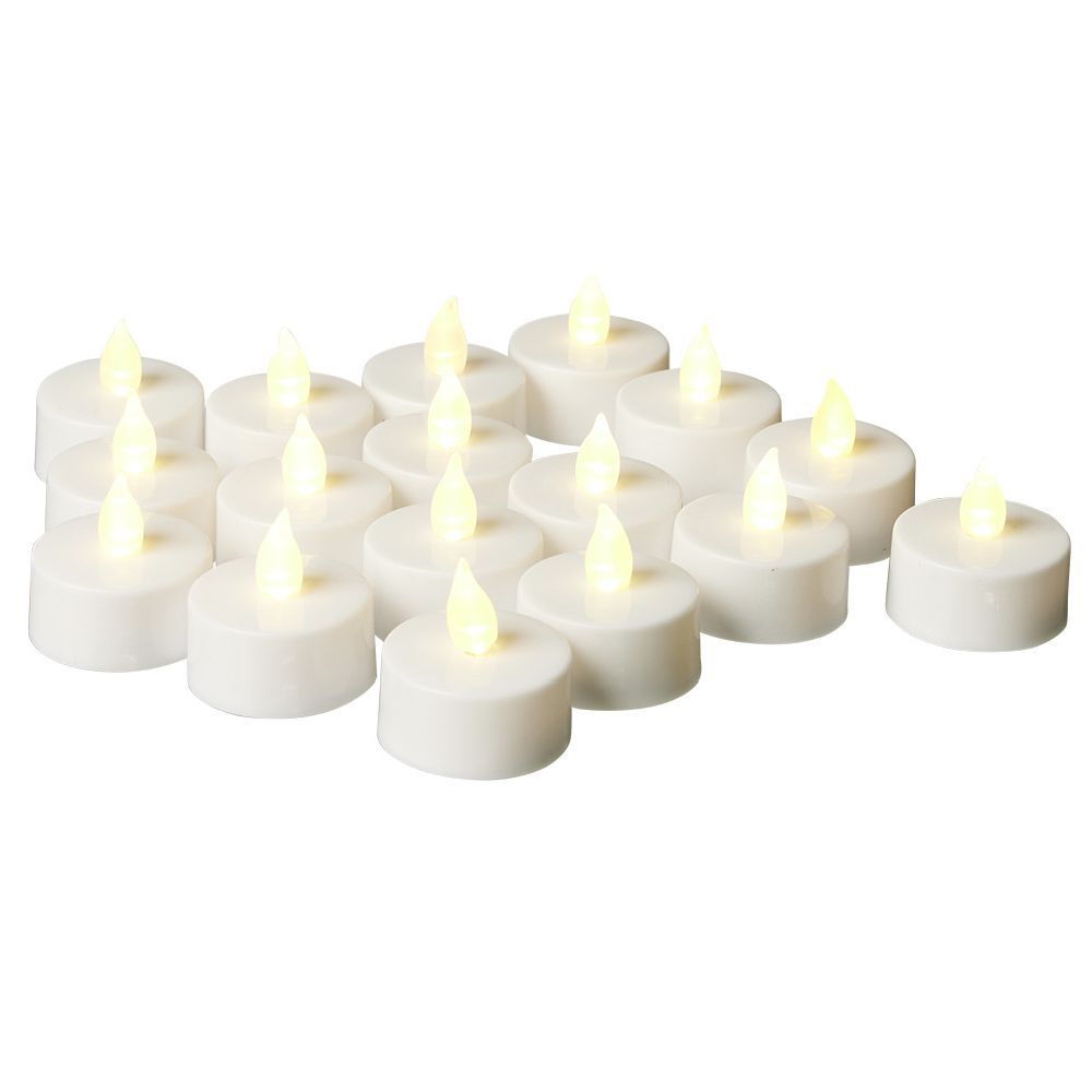 Bougie chauffe-plat LED blanc x18