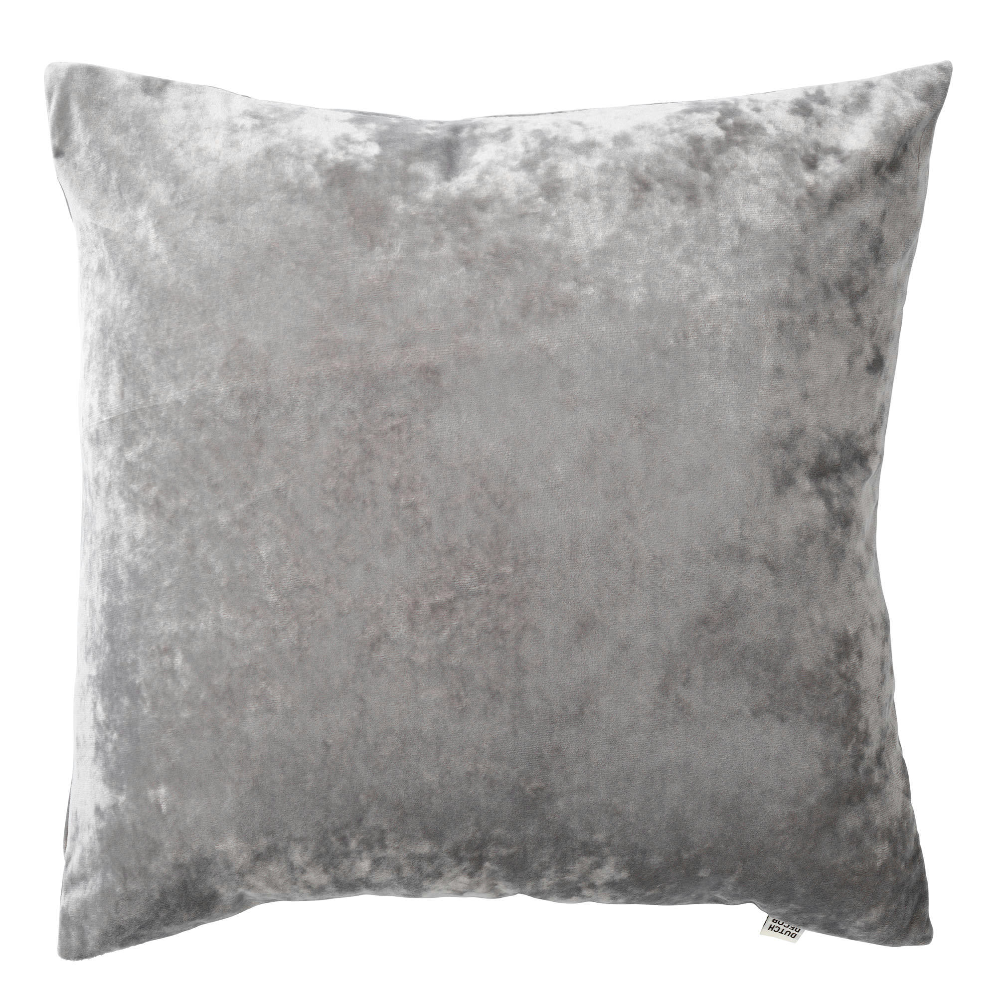 - Coussin - gris en velours 45x45 cm uni
