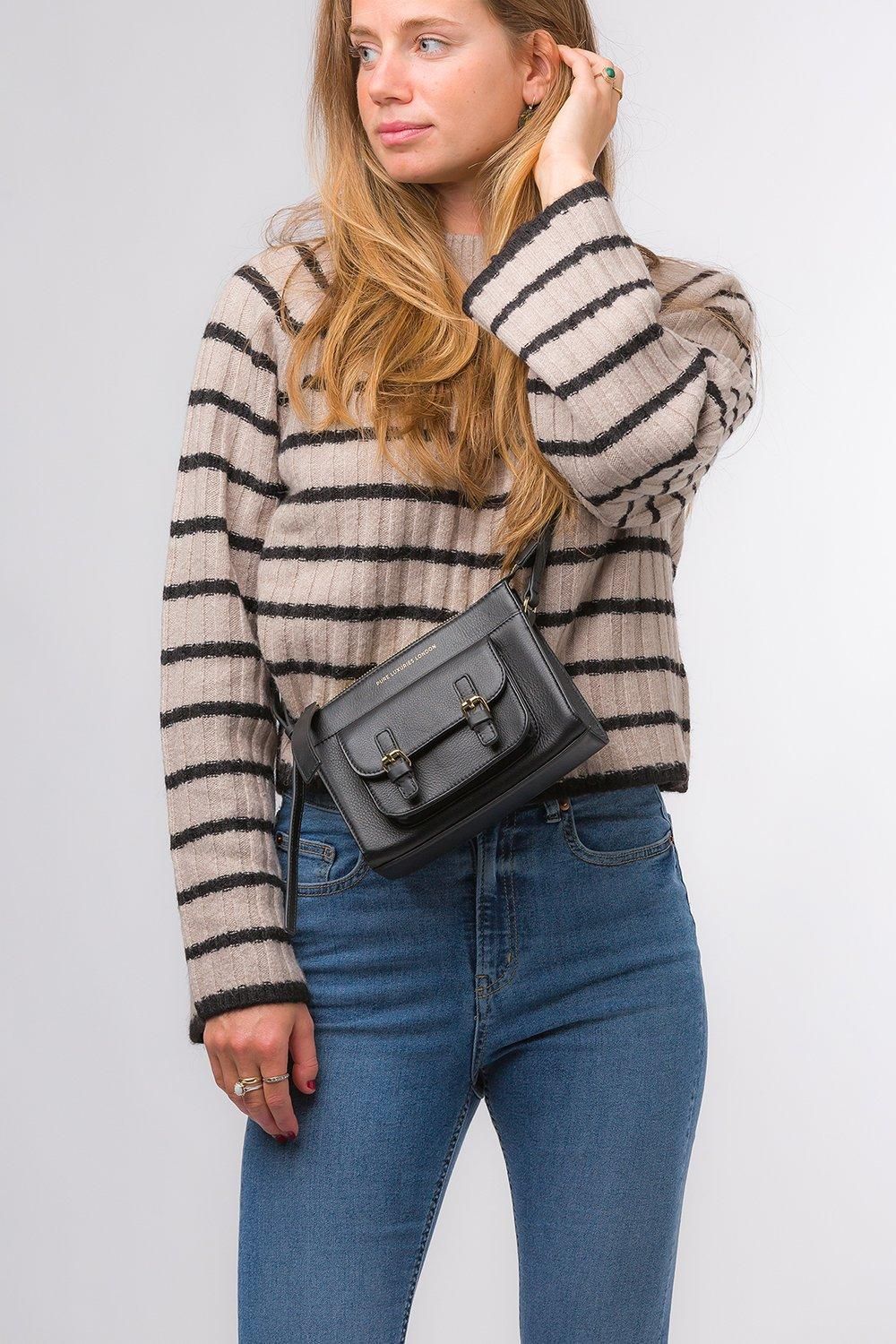 Pure Luxuries London Monica' Nappa Leather Cross Body Bag