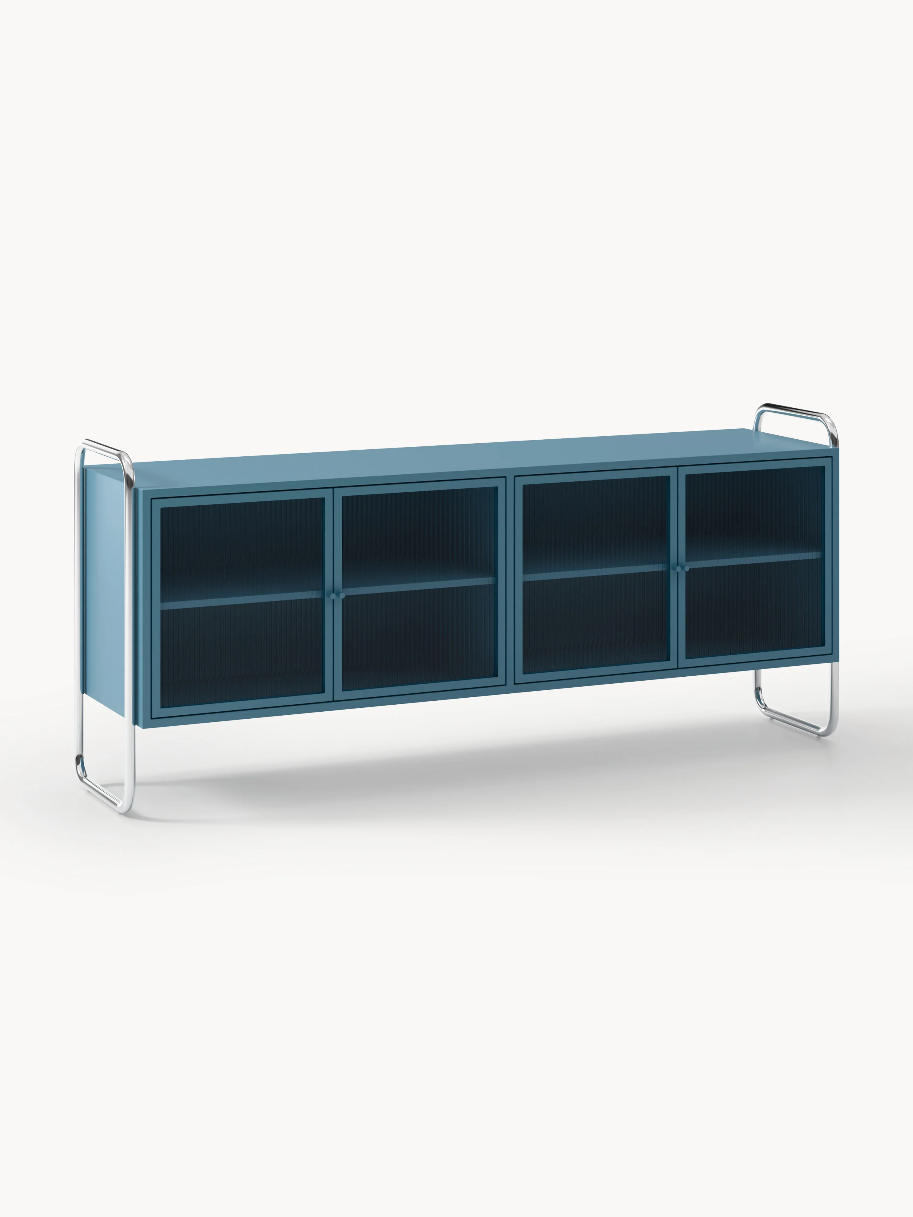 Metall-Sideboard Robyn mit Glas-Front