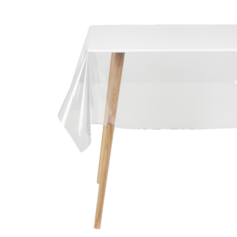Nappe plastique rectangulaire cristal transparente 140x250cm