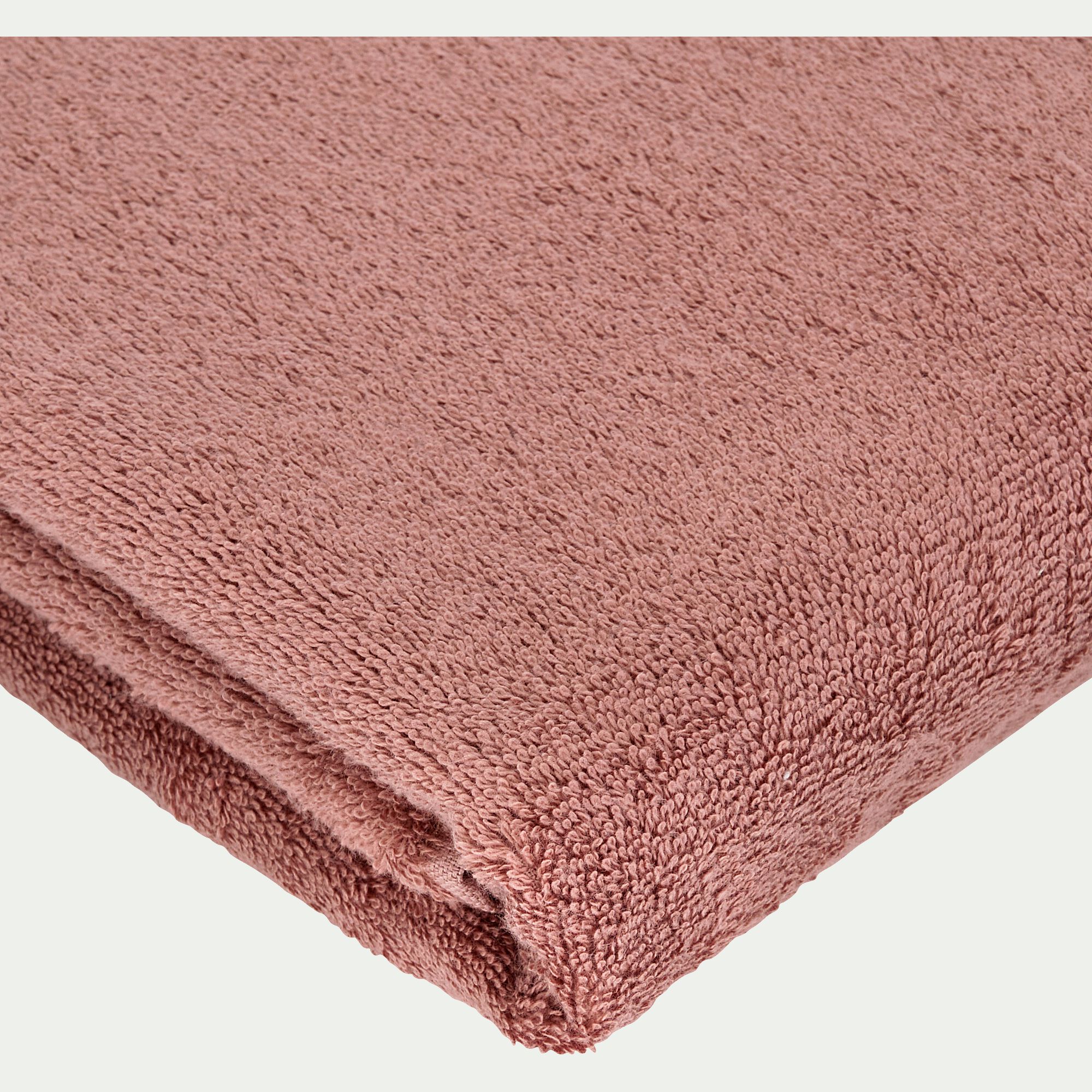 AZUR - Drap de bain en coton peigné - brun rhassoul 100x150cm