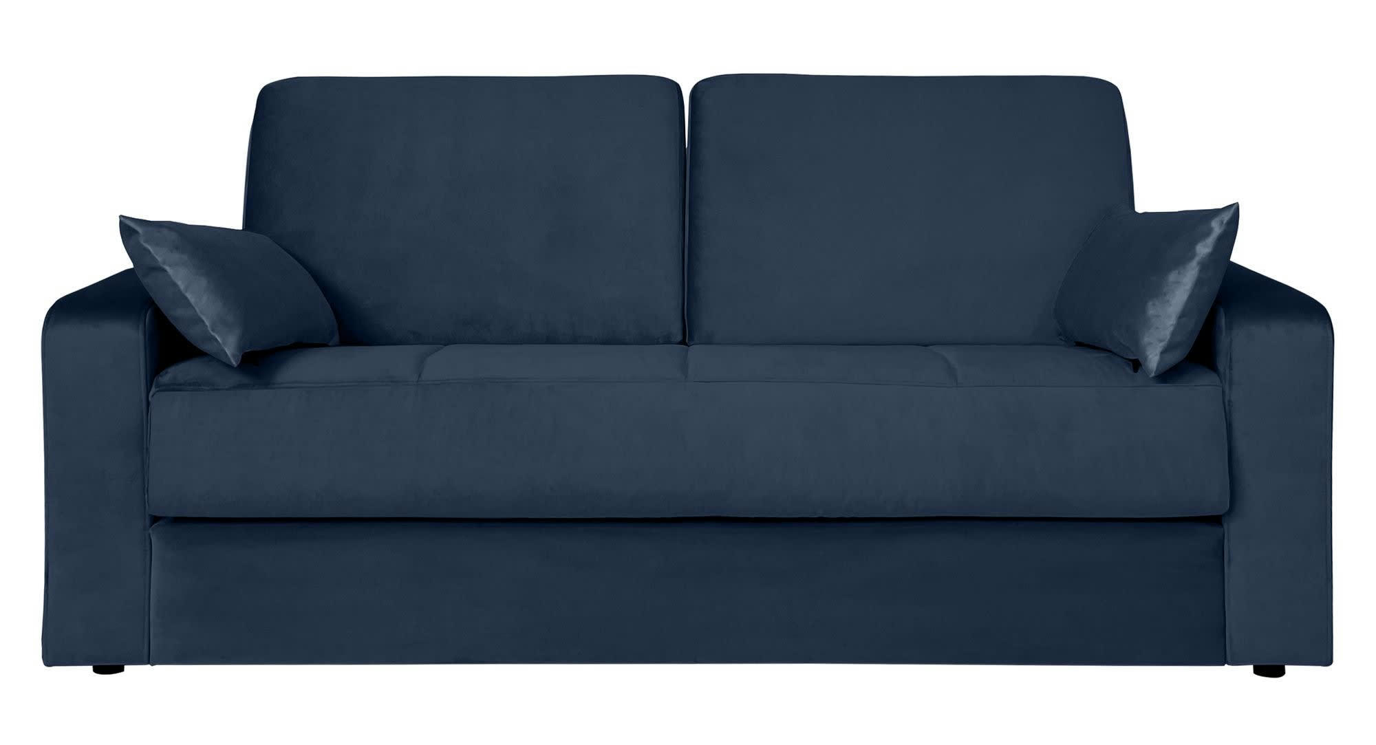 OCTAVE - Canapé convertible 3 places  en tissu bleu marine