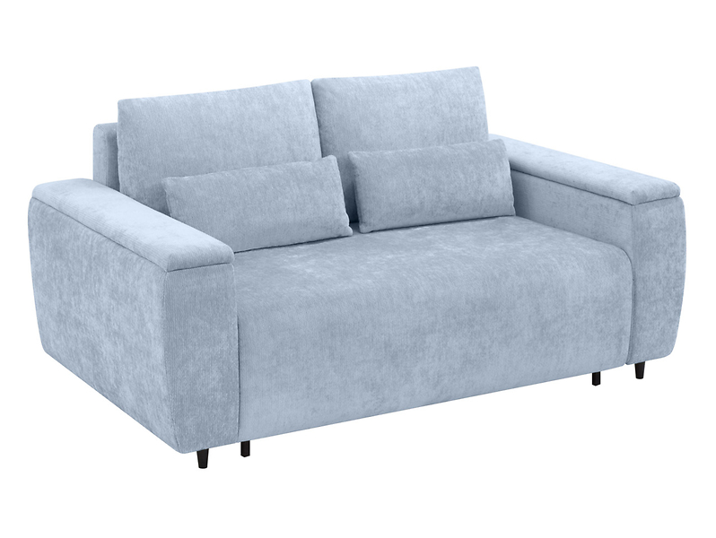 Sofa dwuosobowa Stretto_D rozkładana z pojemnikiem błękitna